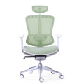 custom logo ergonomic desk for lower pain mesh back black and white office chair